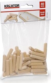 KREATOR Stolárske kolíky 8 × 40 mm (40 ks) KRT110102