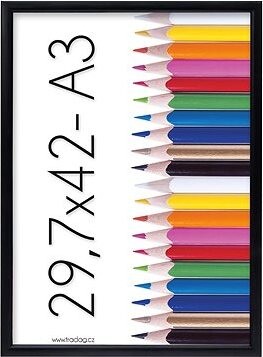 TRADAG Polaris čierny 29,7 x 42 /A3/plexi