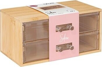 5FIVE Bambusová šperkovnica so zásuvkami Selena