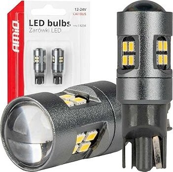 AMIO LED žiarovky CANBUS 12 V/24 V 5 W číre, 2 ks