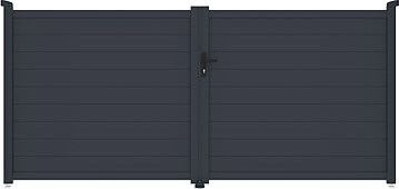 G21 Orlando 350 × 158 cm dvojkrídlová, antracitová