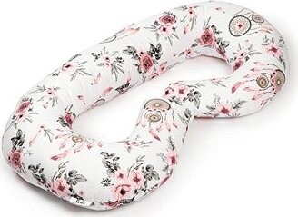 Flumi Tehotenský vankúš typ C, biely s ružovými kvetmi