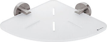 Nimco Polica do kúpeľne a sprchy rohová – plexisklo kov Unix UNM-X208-10