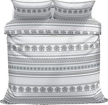 Kaptan Vánoční bavlněné povlečení Šedá zima 140 × 200, 70 × 90 cm