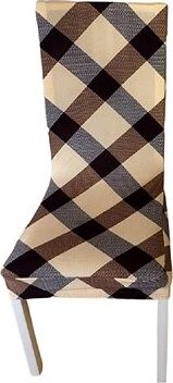 Kaptan Potah na židli - hnědé káro