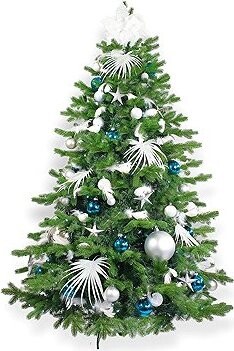 Ozdobený stromček POLÁRNA MODRÁ II 450 cm, 215 ks ozdôb a dekorácií