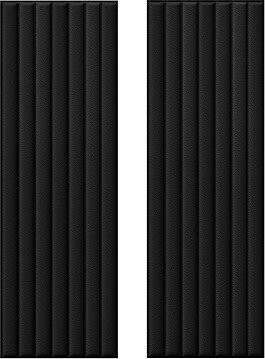 HCS deco 3D samolepicí stěnové obdelníky, mini pruhy koženka 2 ks, černé