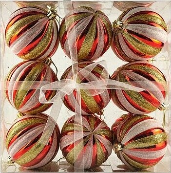 DECOLED Sada ozdôb, priem. 8 cm, farebná