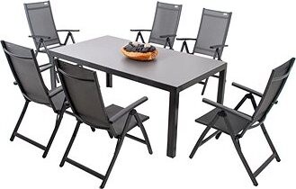 DOPPLER Sada záhradného nábytku LUNA ACTIVE sivá 6 + 1