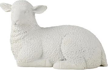 LENE BJERRE Semina Ovečka ležiaca biela, 13 × 8 cm