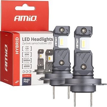 AMIO LED H7/H18 60 W – biela (pätica PX26d), súprava 2 ks
