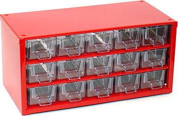 TOKOZ Zásuvkový organizér 03/15S – RAL 3002, červený