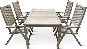 NOELA – Súprava záhradného nábytku akácia COPENHAGEN PREMIUM 1 stôl + 4 stoličky