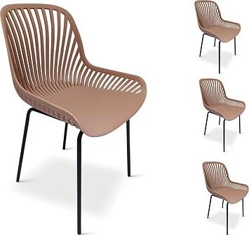 NOELA Stolička záhradná GABY, staroružová – 4 ks v balení