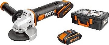 WORX Uhlová brúska AKU 20 V s nabíjačkou v kufri WX800 (2× 2 Ah)