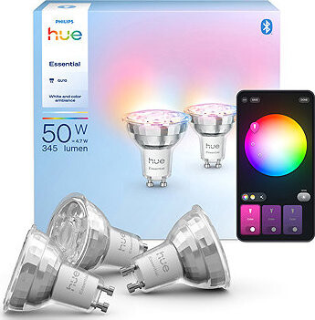 Philips Hue Essential White and Color Ambiance 4,7 W 345 GU10 3 ks