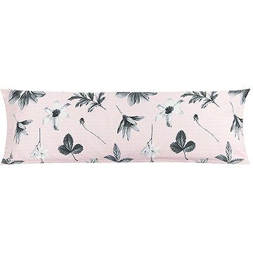 BELLATEX Obliečka – náhradný manžel vankúš KREP 45 × 120 cm, lúka ružová