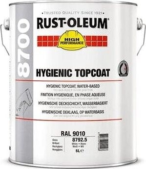 Rust-Oleum Protiplesňová vodou riediteľná vrchná lesklá farba na steny a stropy, 5 l, biela