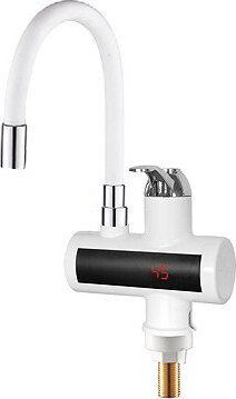 MIXXUS Baterie s elektrickým ohřevem vody a flexi výtokem ELW21-EF-WHITE, bílá