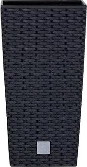 PROSPERPLAST Obal na kvetináč RATO SQUARE 20 × 20 × 37,6 cm, 5/11, objem 4 l, antracit