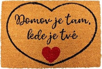 Home Elements Rohož Domov je tam, kde je tvé srdce, 40 × 60 cm