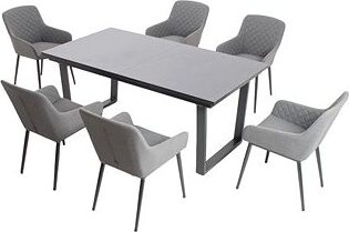 DOPPLER Luxusná záhradná súprava LIVORNO PARIS pevná sivá 6 + 1