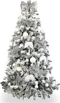 LAALU Ozdobený stromček SNEHOVÁ KRÁLOVNA 270 cm s 120 ks ozdob a SNEHOVÁ KRÁĽOVNÁ 270 cm so 120 ks o