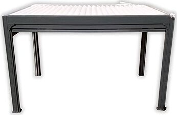 NOELA Bioklimatická automatická pergola PREMIUM, antracit, 3 × 4 m, biele lamely