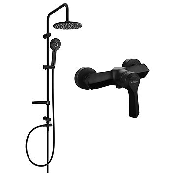 MEXEN Carl sprchový stĺp vrátane sprchovej batérie Sabre, čierna (72140240-70)