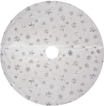 Ruhhy 22224 Deka pod vánoční stromeček 120 cm, bílo stříbrná