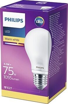 Philips LED Classic 8.5-75 W, E27, Matná, 2700 K