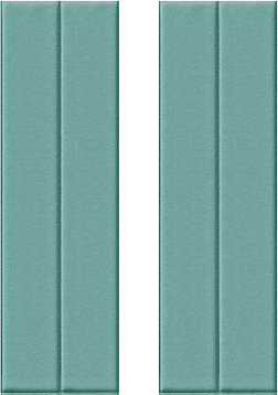HCS deco 3D samolepicí stěnové obdelníky, pruhy samet 2 ks, mintové