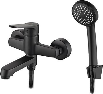 Kuchinox ATEZ nástenná vaňová batéria s príslušenstvom, čierna (BTK_711D)