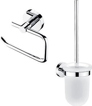 Nimco Súprava-set k WC nehrdzavejúca oceľ – sklo bez vŕtania Unix chróm UN-set-94WN-26