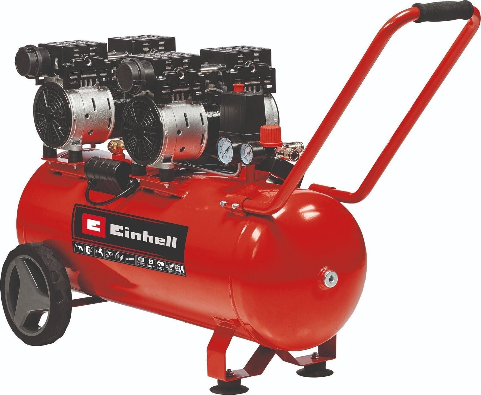 EINHELL Kompresor so vzdušníkom 50 l, bezolejový tichý TE-AC 50, 4020620
