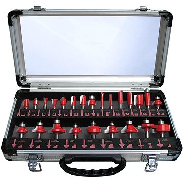 EXTOL PREMIUM frézy tvarové do dreva, s SK plátkami, sada 24 ks, 44039