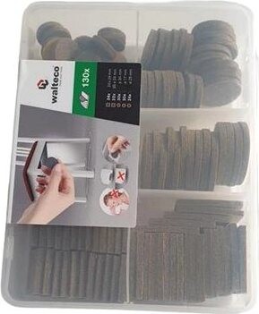 Euronářadí Súprava filcových podložiek, hnedé, 130 ks