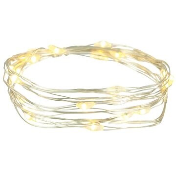 LAALU LED drôtik strieborný TEPLÁ BIELA 1 m