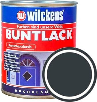 Wilckens Syntetická vrchná farba vysoký lesk Buntlack Hochglaezend 750 ml, sivá