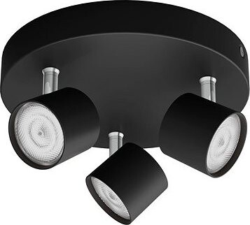 Philips Star bodové LED svietidlo 3× 4,5 W, 1500 lm, 2700 K, IP20, stmievateľné, čierne