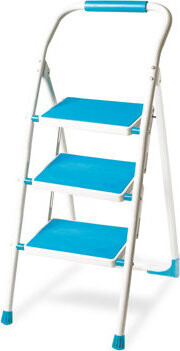 PROFI TOOLS Schodíky do domácnosti 3× 1 priečka, modré JZ919-3B