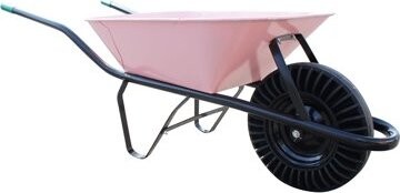 J.A.D. TOOLS kolečko stavební, plná pryž, 60 l, růžové