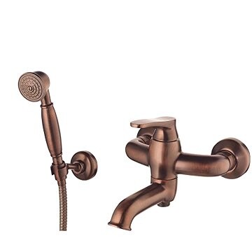 OMNIRES ART DECO vaňová batéria so sprchovou súpravou, meď kefovaná (AD5131ORB)