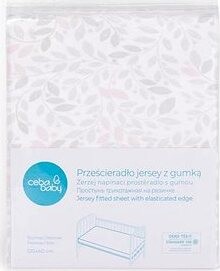 Ceba prestieradlo džersej napínacie s gumou 120 × 60 cm Twigs