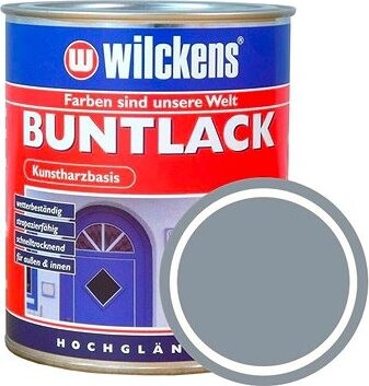 Wilckens Syntetická vrchná farba vysoký lesk Buntlack Hochglaezend 750 ml, strieborná
