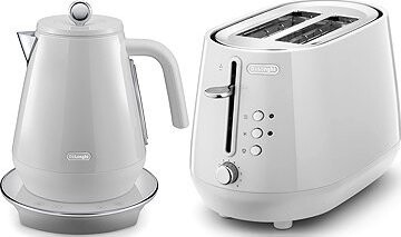 Raňajková kolekcia De'Longhi Eclettica SpecialTea – biela (KBY2011.W & CTY2103.W)