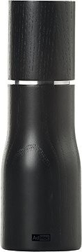 AdHoc Mlynček na korenie/soľ, výška 160 mm, priemer 55 mm, čierny