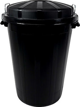 Denox Nádoba na odpad s vekom INDUSTRIAL, 95 l, bezpečnostné uzatváranie, čierny, pevný plast