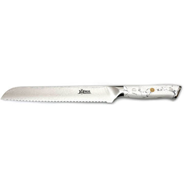 MaceMaker WHITE STONE BREAD KNIFE SanMai Damaškový Kuchynský nôž
