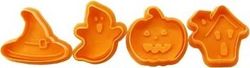 TORO Pečiatky na cukroviny 4 ks Halloween oranžové, plast